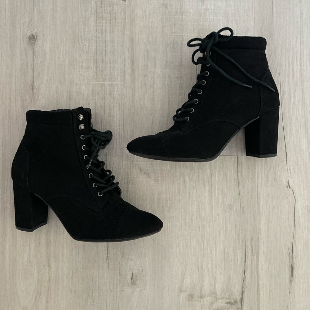 Madden Girl Tie Up Black Booties